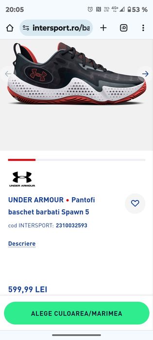 Adidasi under armour noi