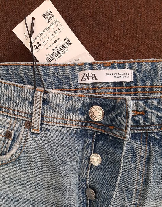 Vând blugi bărbătești ZARA, noi, cu etichetă, albaștri, talia 44