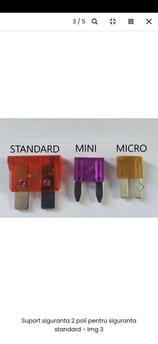Suport siguranta 2 poli ptr siguranță standard si mini