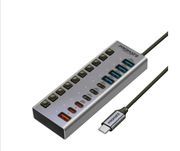 Концентратор передачи данных, Type-C хаб  Promate