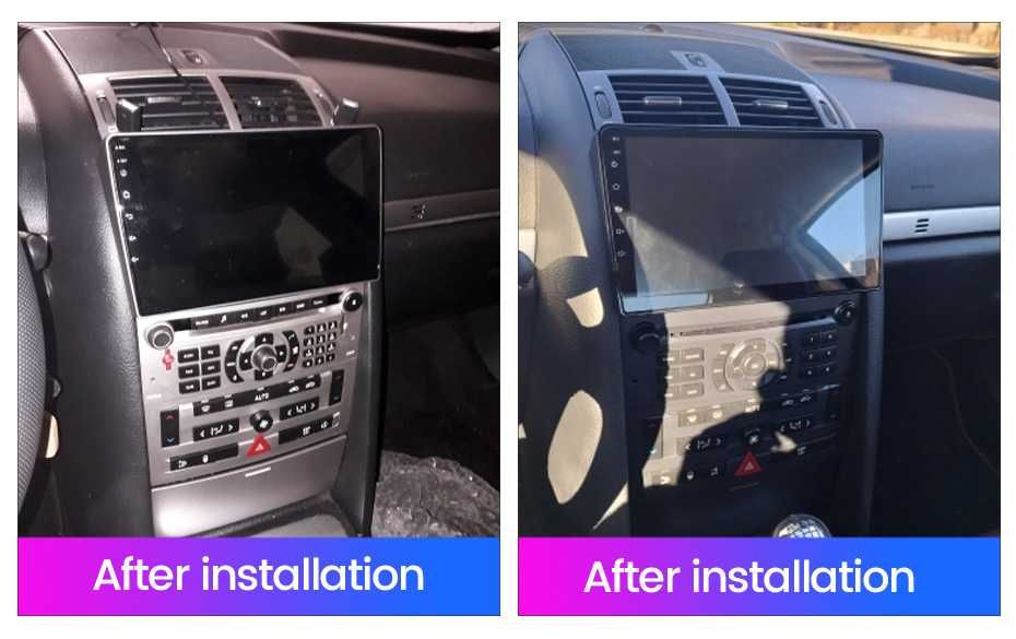 Navigatie Android 14 Peugeot 407 2004 - 2011 1/8 Gb CarPlay + CAMERA