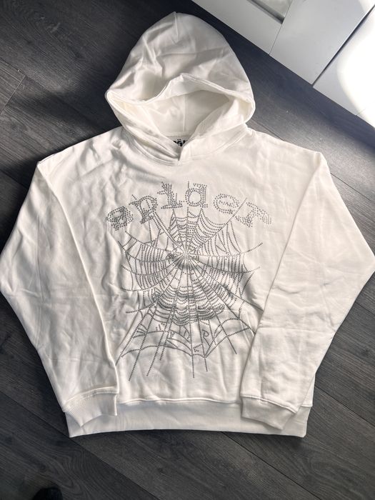 Hanorac NOU Sp5der Spyder Spider Alb M