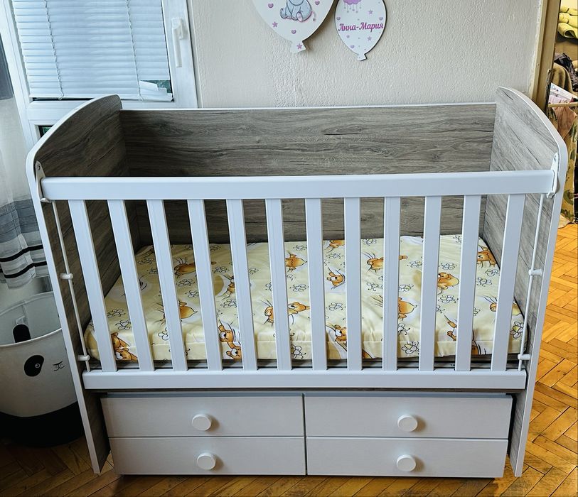 Бебешка кошара 60x120 см + чисто нов матрак