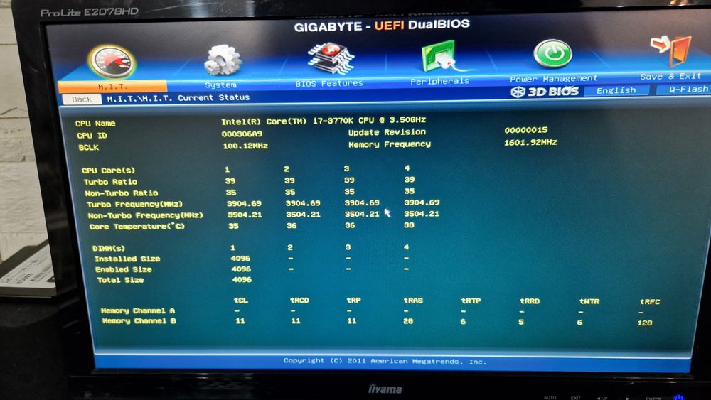 KIT Gigabyte GA-Z77X-D3H I7 3770K