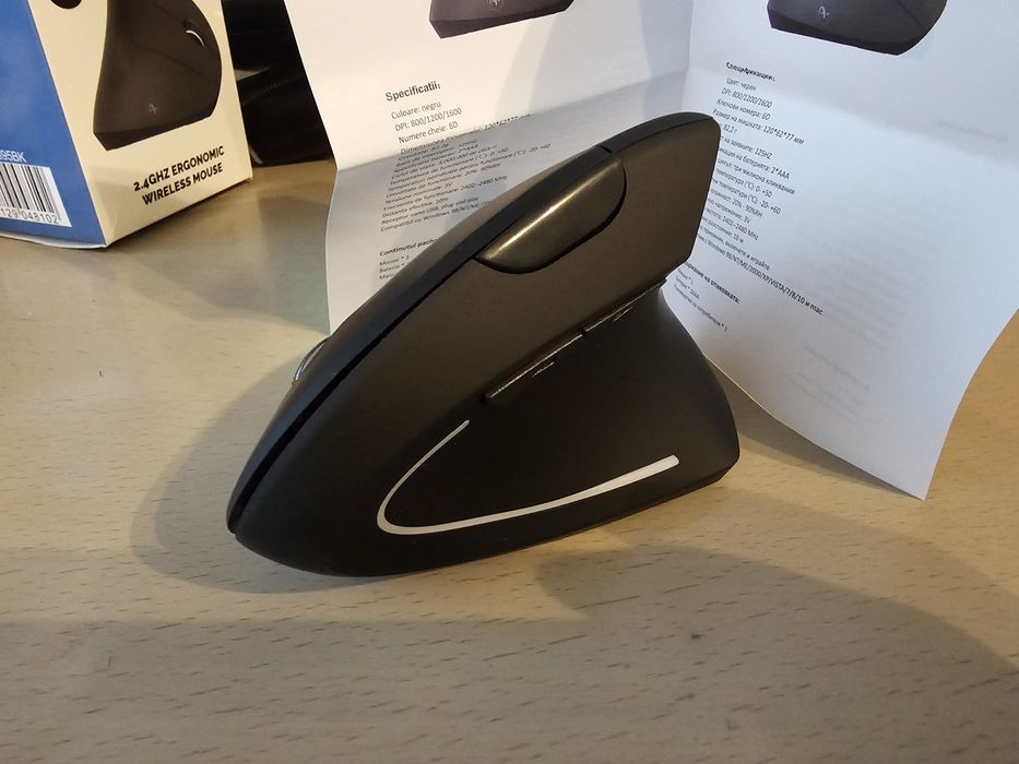 Mouse ergonomic wireless, A+ 1600 DPI, 6 butoane