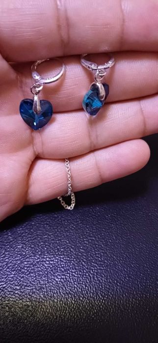 Argint 925 dama lănțisor și cercei