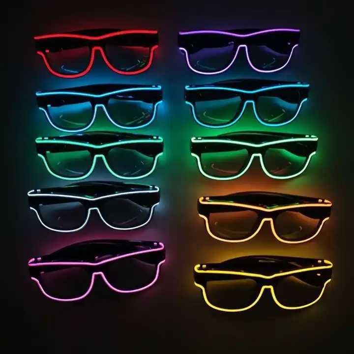 Ochelari LED petrecere, party, neon, glow in the dark, multiple culori