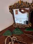 Oglinda si set de toaleta vintage, nefolosite