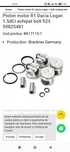 Piston motor R1 Dacia Logan 1.5dCi echipat bolt fi25