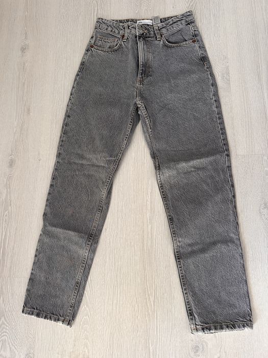 Дънки Mom fit сиви Zara