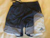 Pantaloni scurti Adidas Climalite, cu colanti, marime M