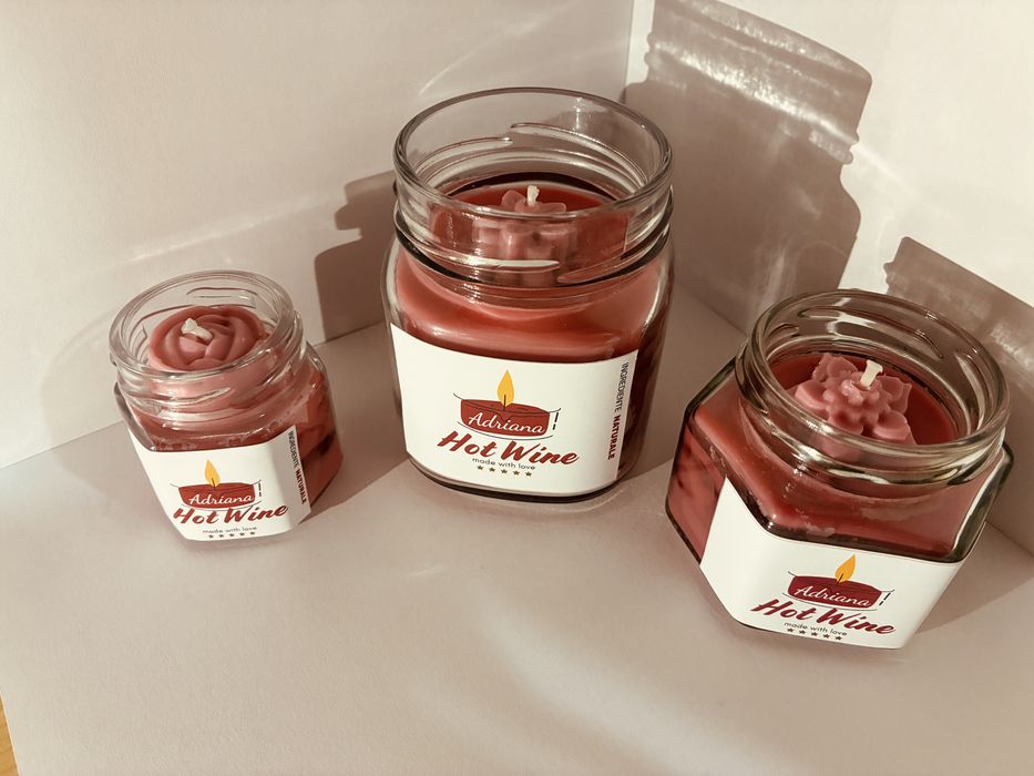 Lumanari parfumate, 100% ceara de soia