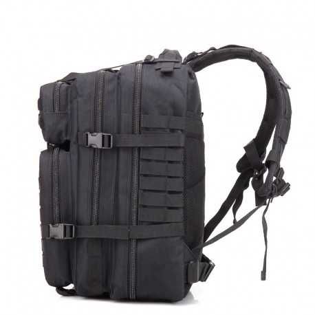 Rucsac militar, 45L, Calitate foarte buna, excursii, negru camuflaj