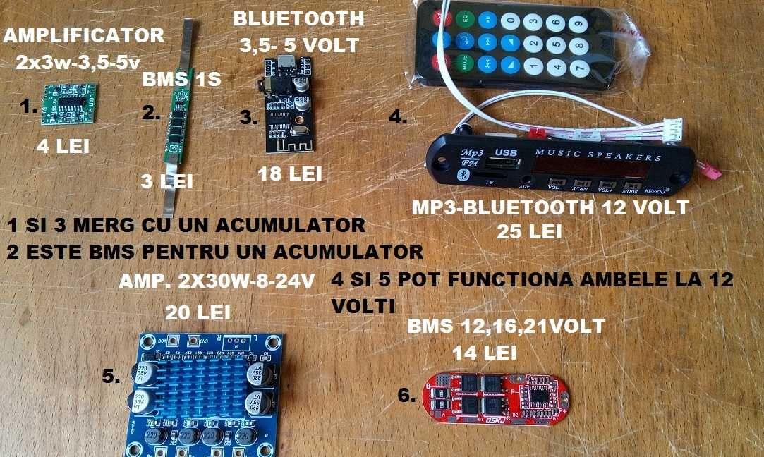 Amplificator/Amplificatoare audio, MP3 playere cu bluetooth