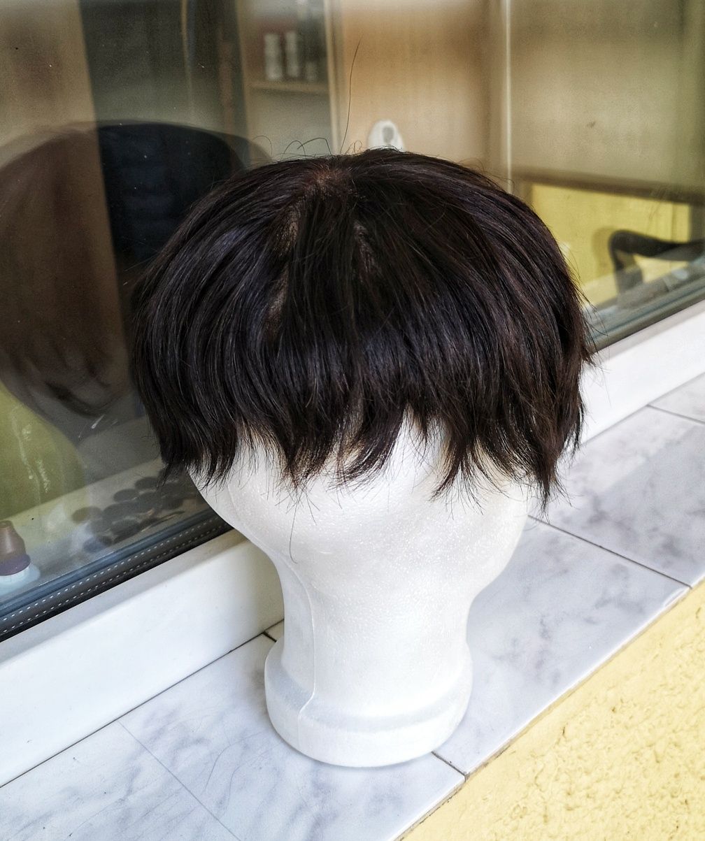 Мъжко тупе Hair System 2бр и мрежа основа за тупе, перука