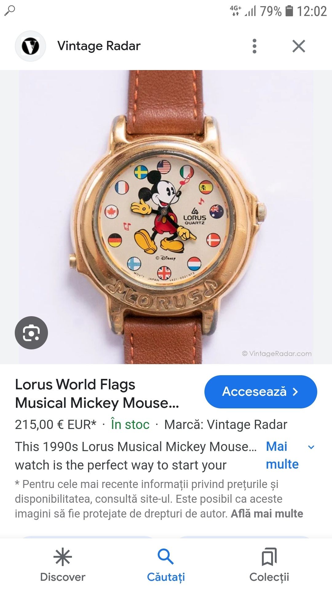 Ceas super raritate Lorus by Seiko Disney Musical Mickey Mouse