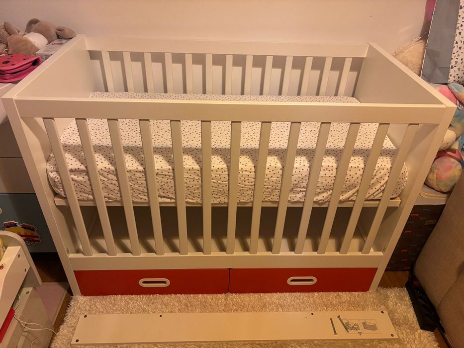 Patut cu sertare plus saltea cocos Ikea  -Stuva