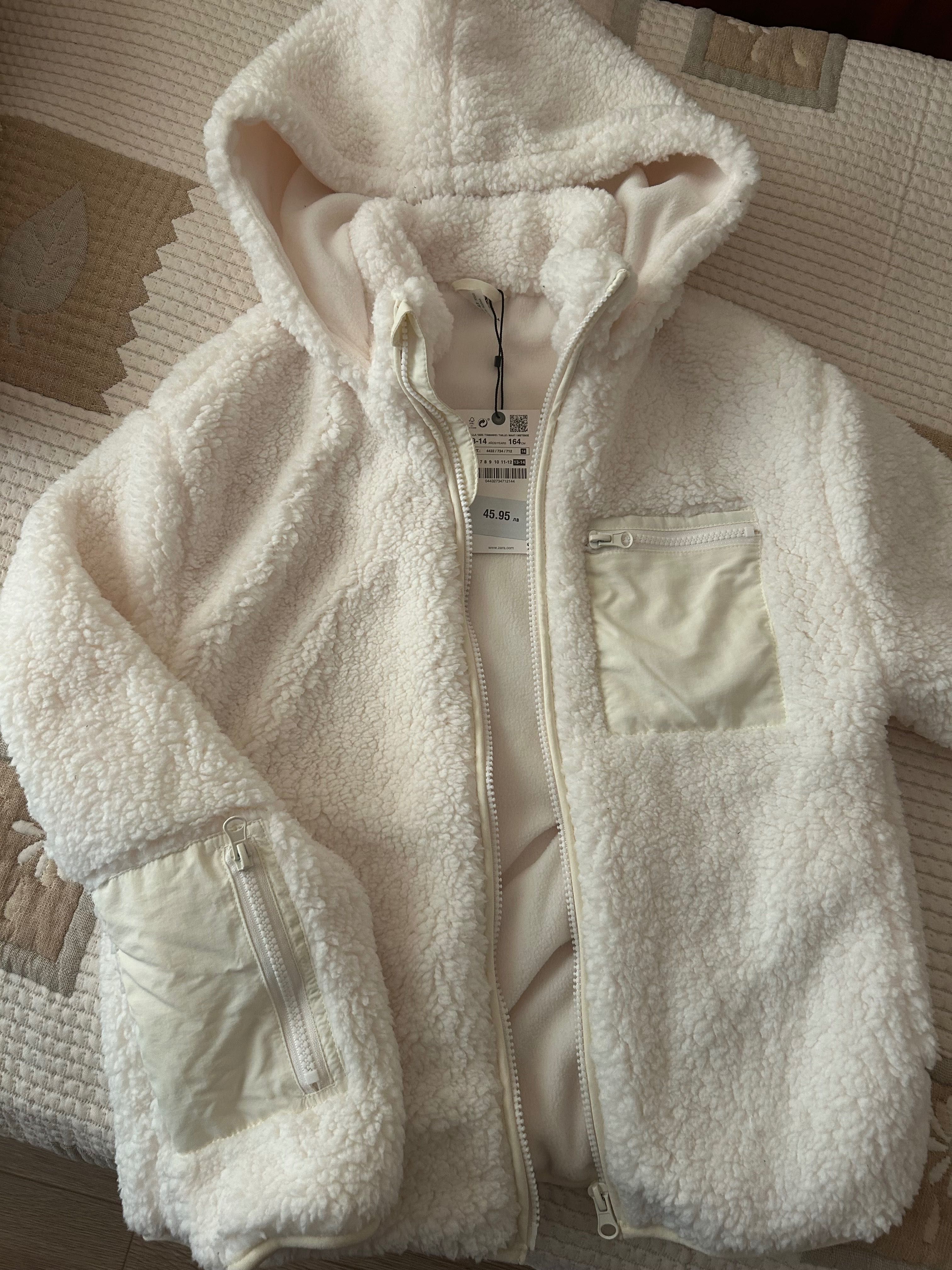 Нови яке Zara и пухкав елек Mango 164 см.
