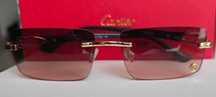 Ochelari de soare rimless Cartier Horn Light Brown