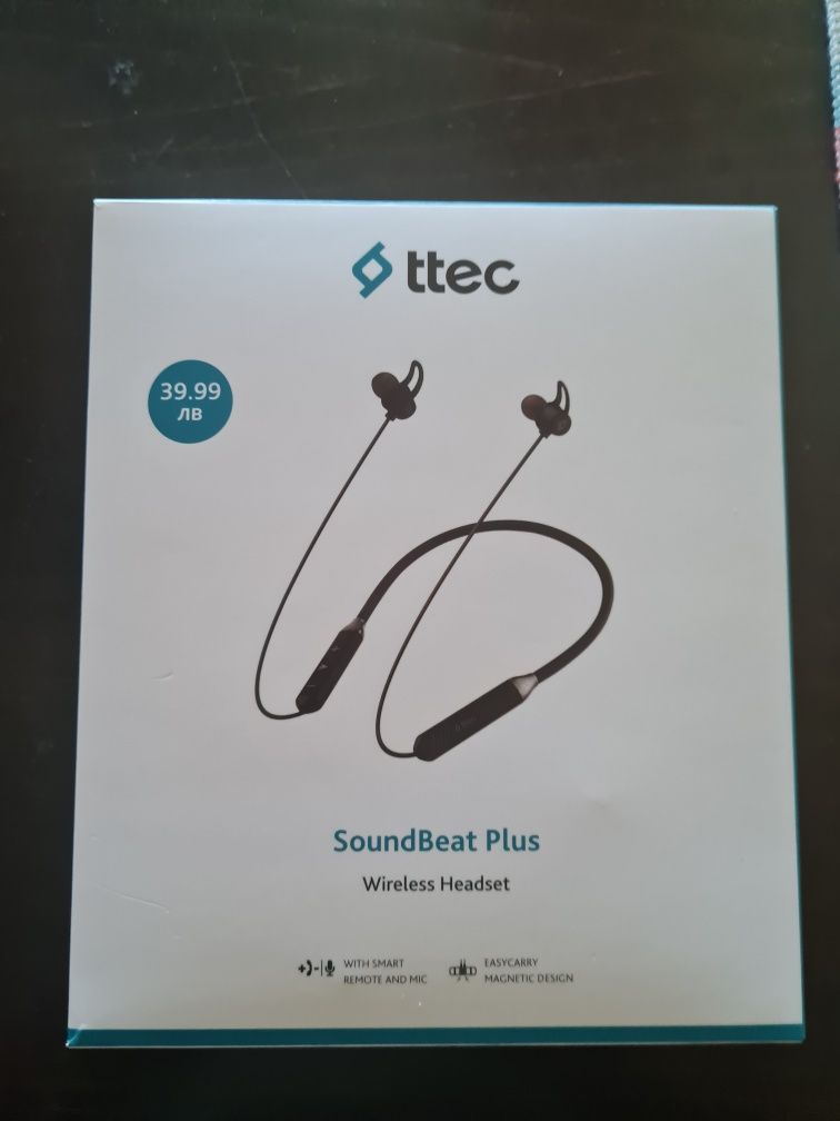 Bluetooth слушалки Безжични слушалки Ttec Soundbeat Plus Black