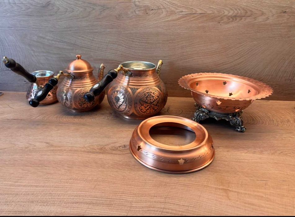 Чайник ориенталски стил, джезве, мед, ръчна изработка