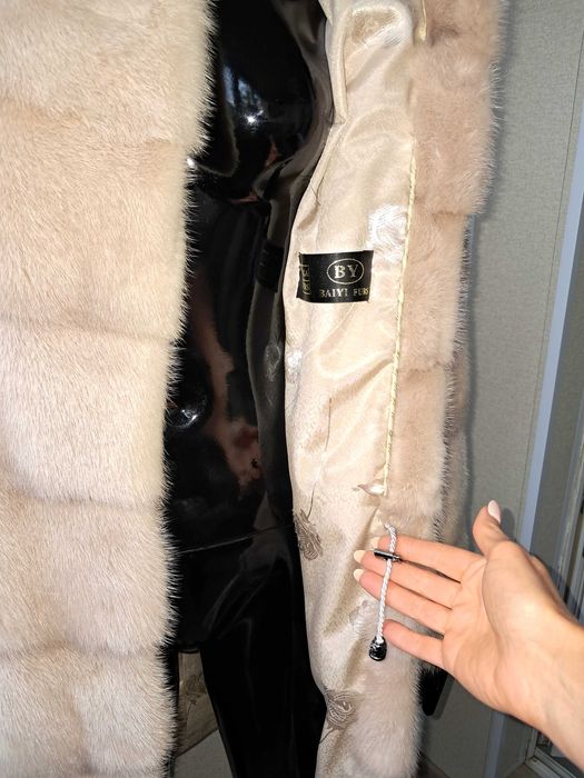 Haina de blana naturala Vizon , haină de nurca, m. L