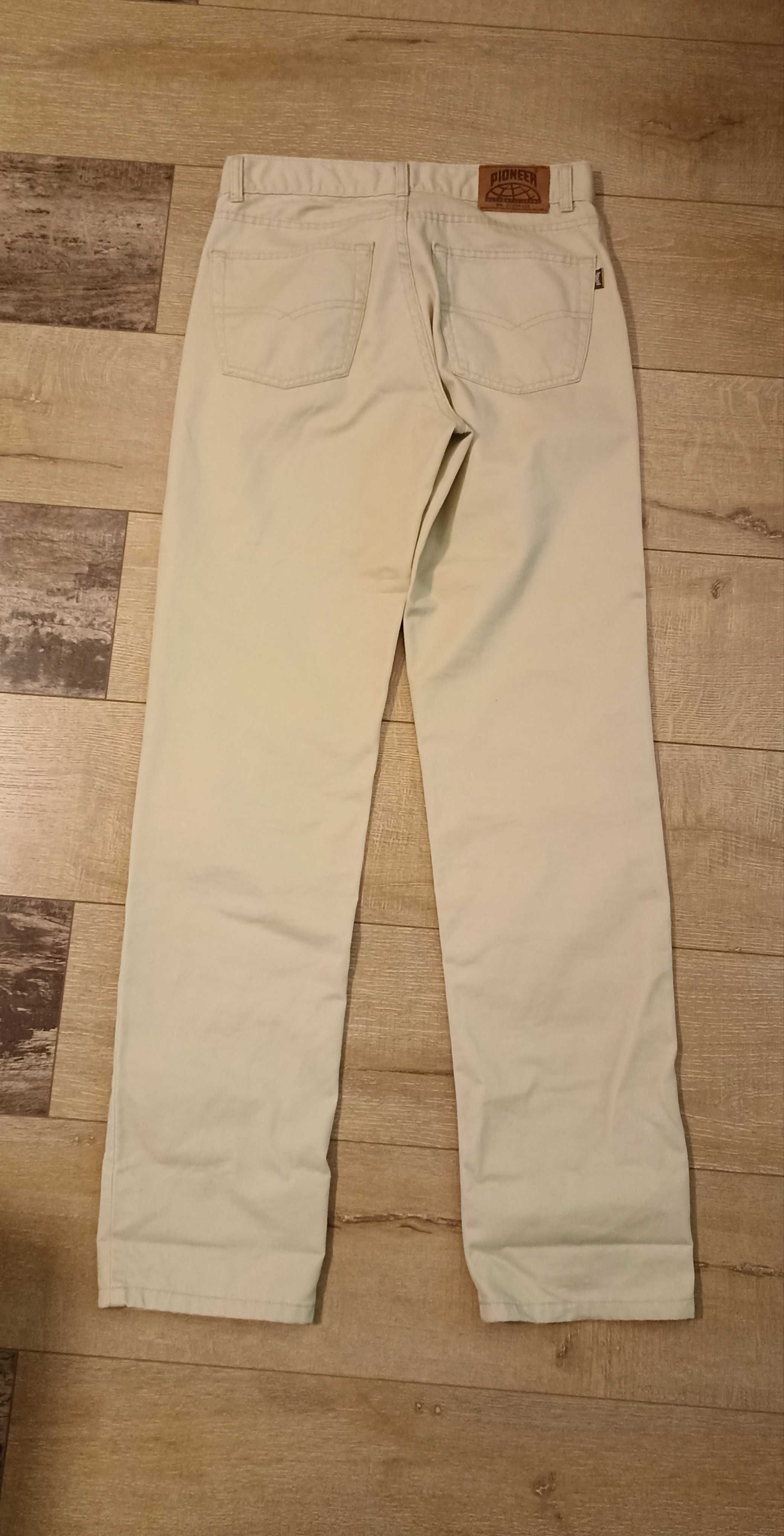 Джинсы брюки мужские Pioneer 32/34 светлые бежевые прямые длинные