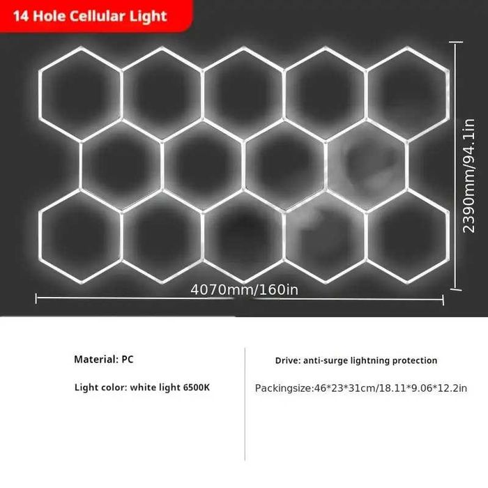 Осветление за гараж голяма LED Лед лампа за магазин фризьорски салон