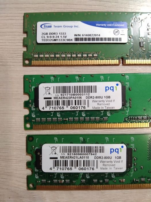 Оперативная память DDR2 DDR3 DDR4