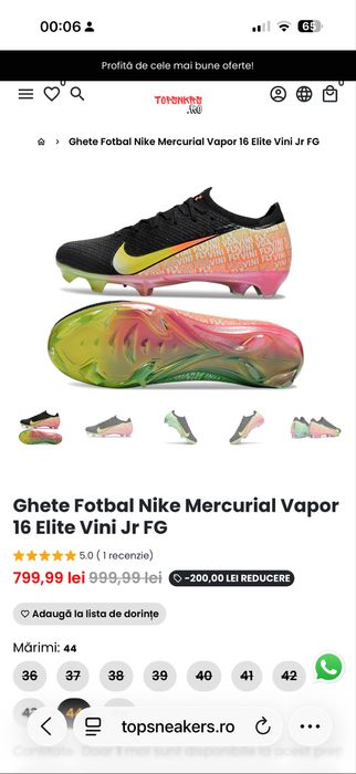 Ghete fotbal nike mercurial noi la cutie