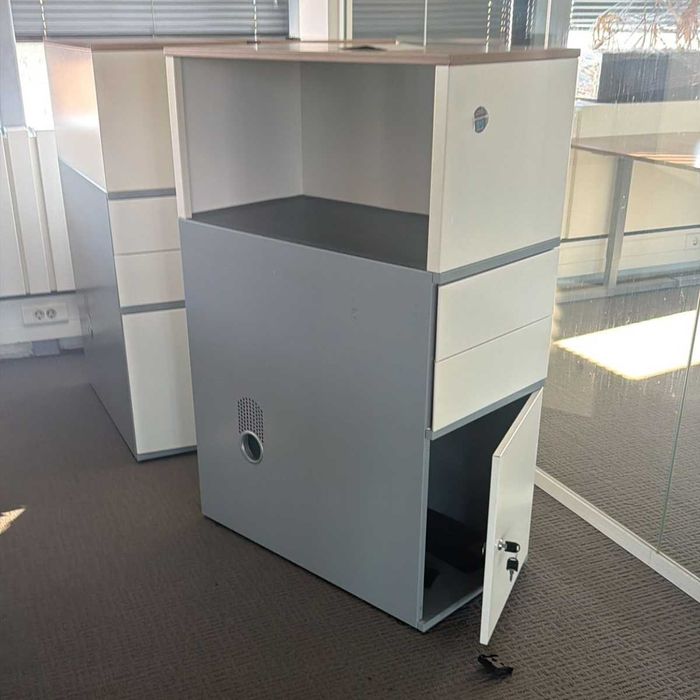 Dulap de birou cu sertare, raft și compartiment cu cheie