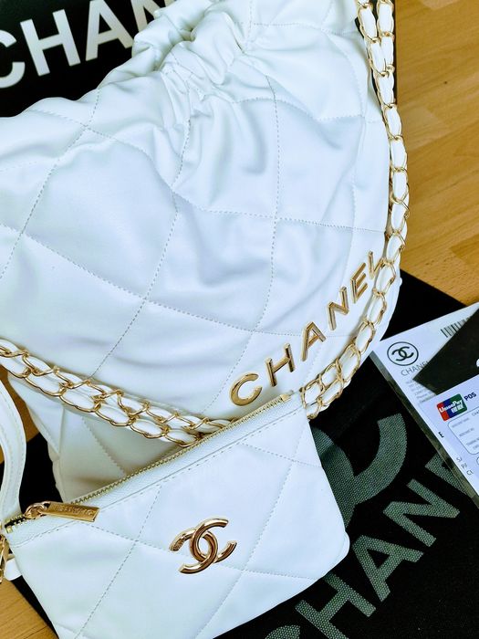 Geanta damă alb imaculat import Italia, portofel simplu atasat,saculet