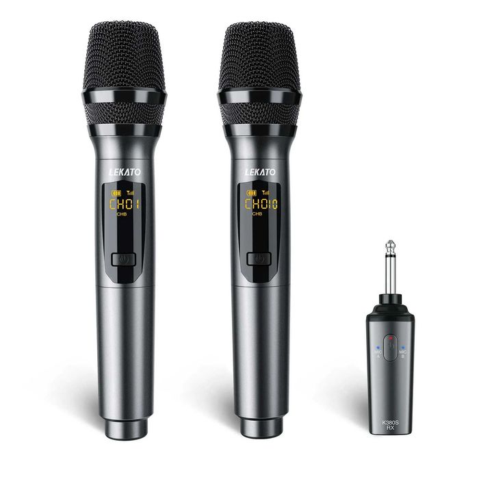 Професионални микрофони LEKATO K380S 2.4G безжичен комплект