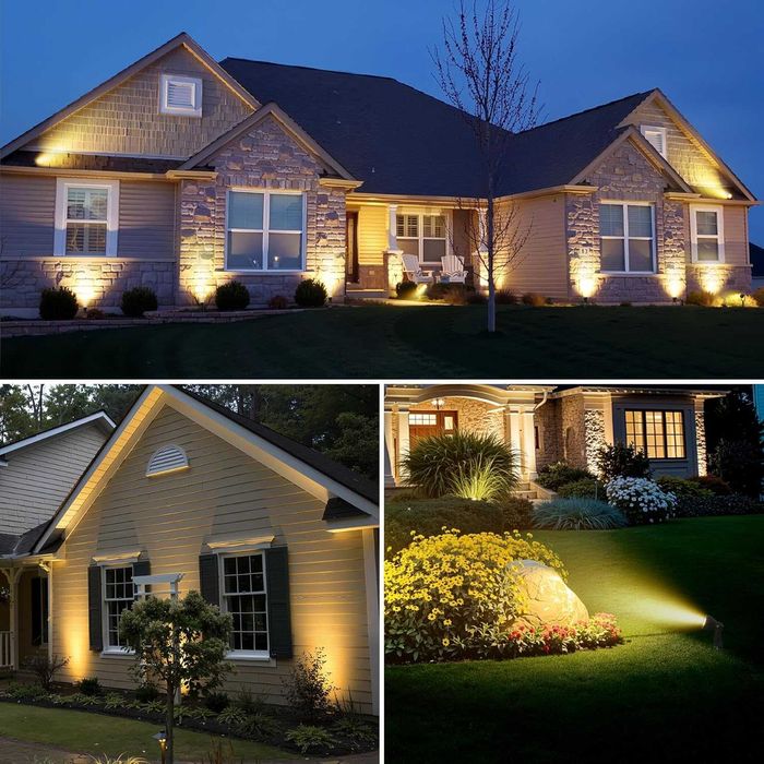 Градински прожектори Zuske 6-в-1 LED външни прожектори с адаптер, IP65