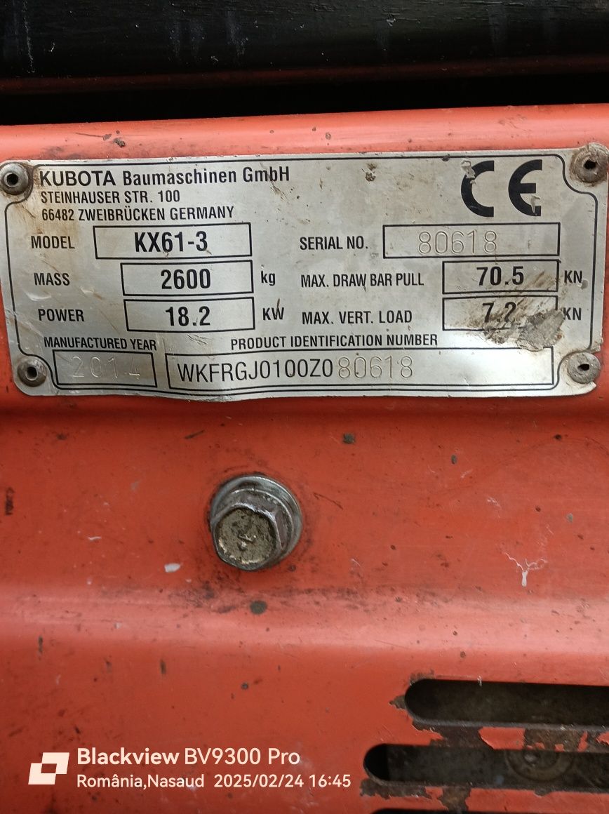 De vânzare Kubota kx61 3 anul 2014 recent adus se poate