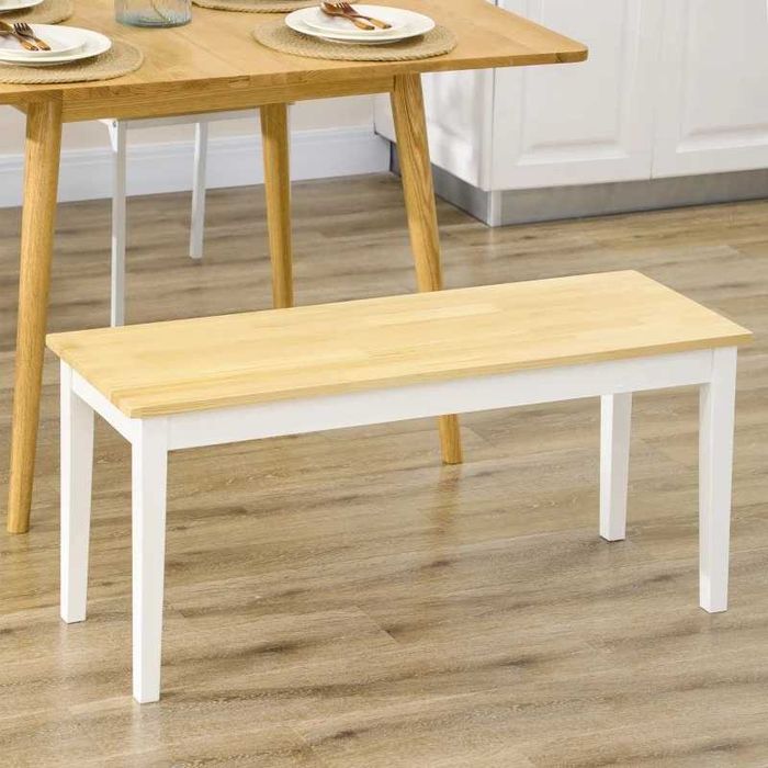 Дървена трапезна пейка за 2 души HOMCOM 102 cm