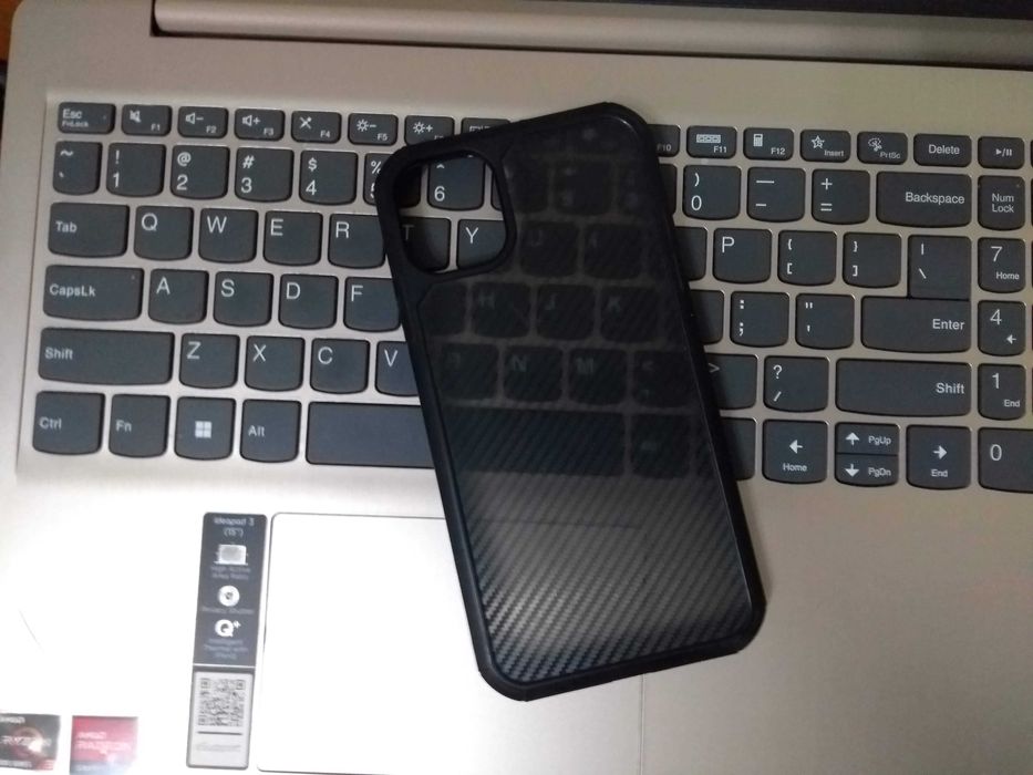 Husa iPhone 11 Techsuit Carbon Fuse Transparenta - Negru