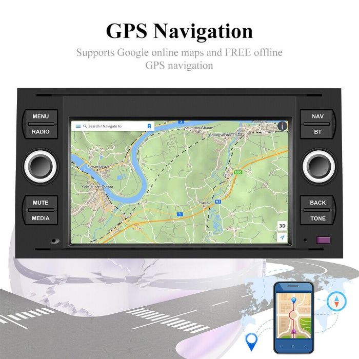 OFERTA Navigatie cu Android gama Ford - 7" HD, WIFI, Bluetooth, USB