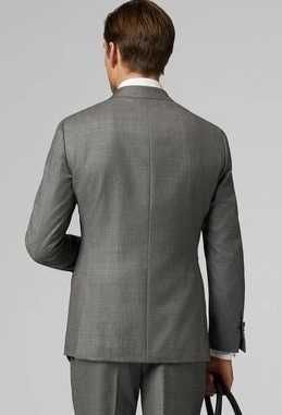 Sacou blazer slim 48 M de lux Boggi Milano lana Vitale Barberis fina