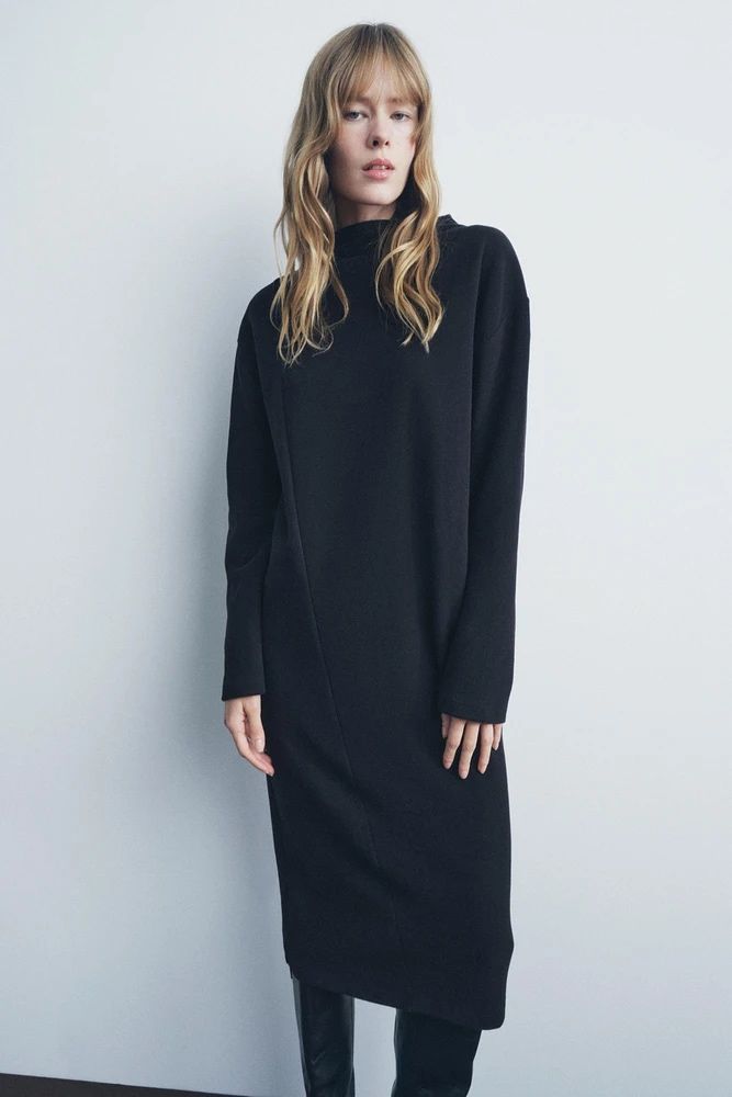 Рокля Zara - Soft Midi Dress- L размер