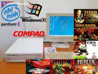 Продавам ретро компютър Compaq Deskpro EN P600 с много ретро игри