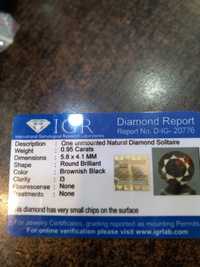 Briliant unicat 0,95 ct ( ciocolată) 1000 euro