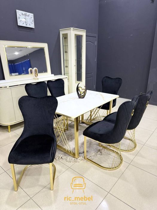 6x1 stol stulmiza oshxona va kafe uchun mojlangan