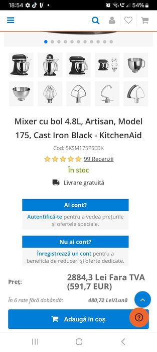 Robot bucătărie KitchenAid 175