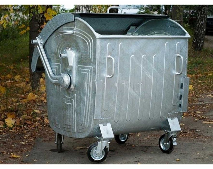 Контейнер оцинкованный для мусора 1.1м3 1100 литров Российский