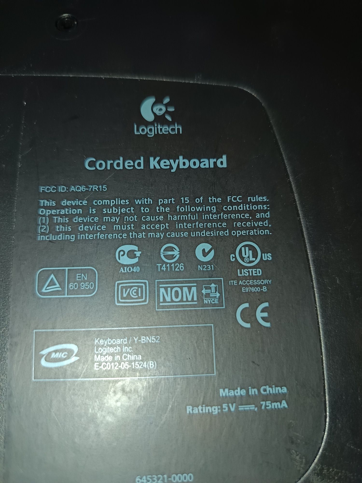 Клавиатура Logitech