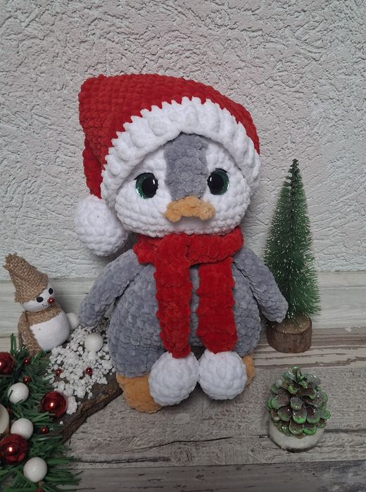 Плетено коледно пингвинче
