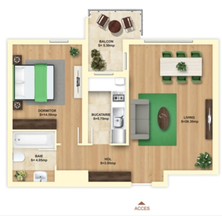 Proprietar, 2 camere, CITTA RESIDENTIAL PARK,parcare supraterana
