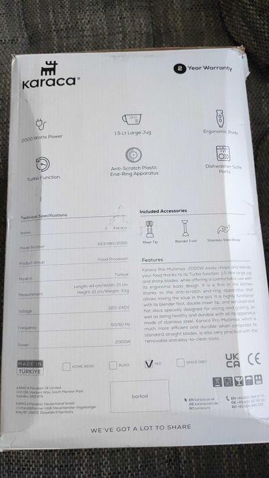 Robot de bucătărie multifuncțional Karaka