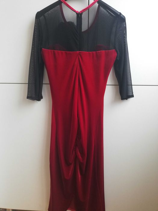 Rochie eleganta rosie, marimea S